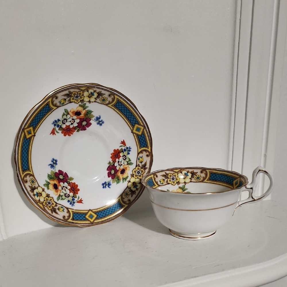 Beautiul Royal Stafford Cup & Saucer Made In England